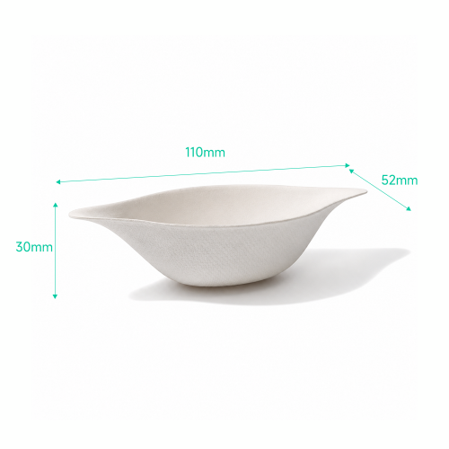 Bagasse Biodegradable Lemon-Shaped Dipping Sauce Tray