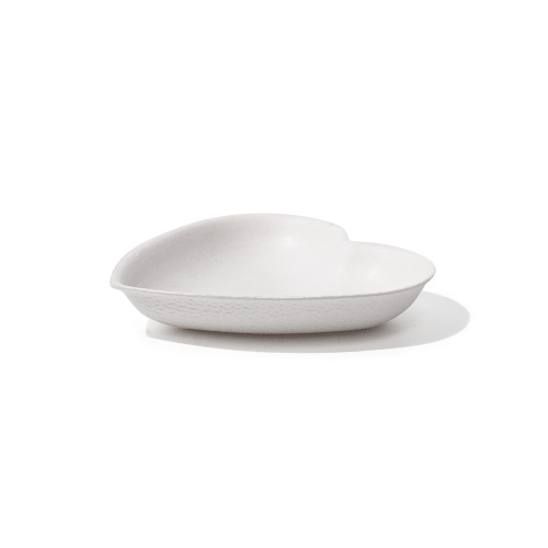 Bagasse Biodegradable Heart-Shaped Dipping Sauce Tray