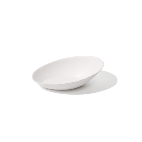 Bagasse Biodegradable Egg-Shaped Dipping Sauce Tray