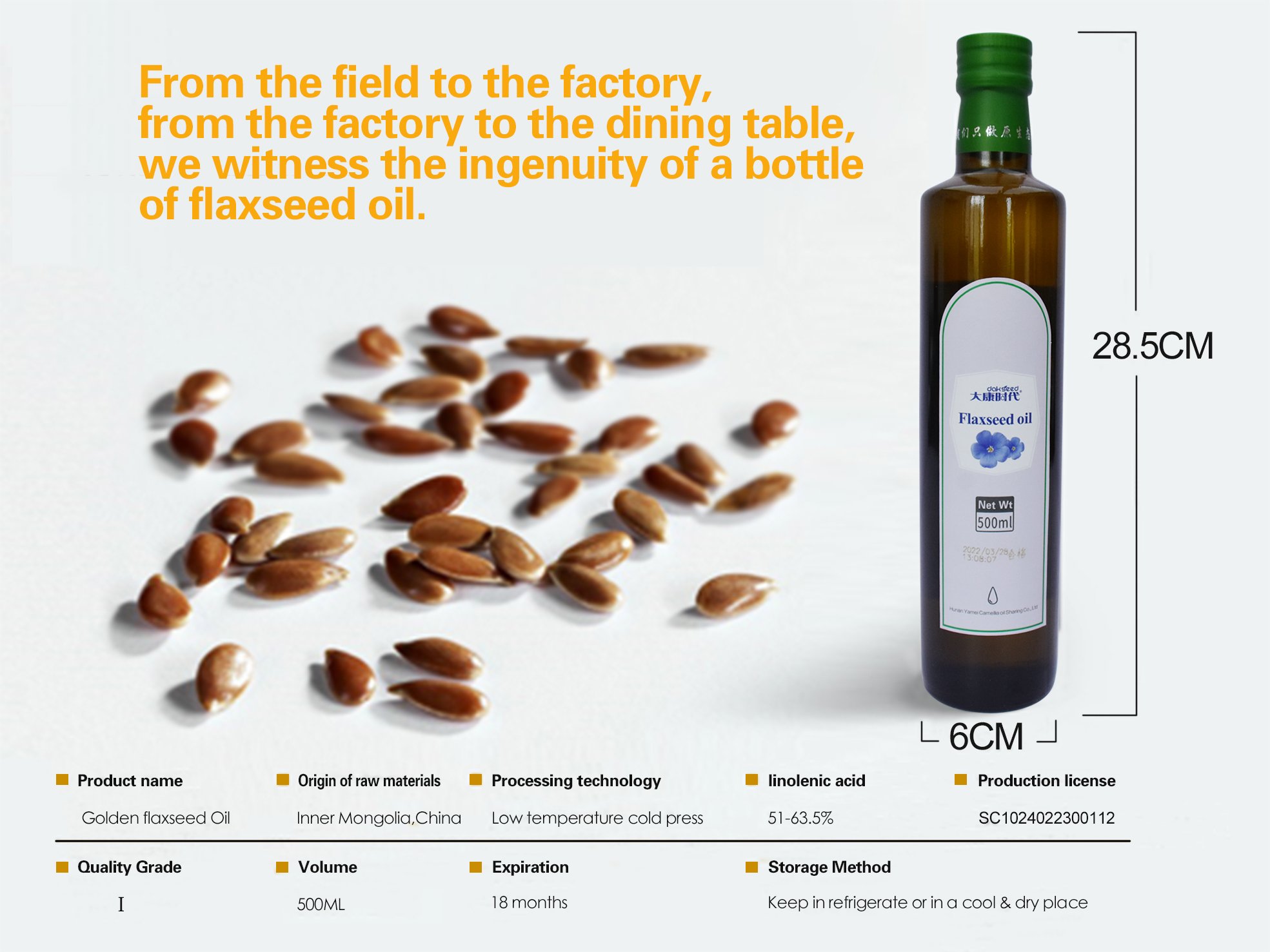 Organic Flaxseeds (Linseed) Oil 500ml – Satvyk