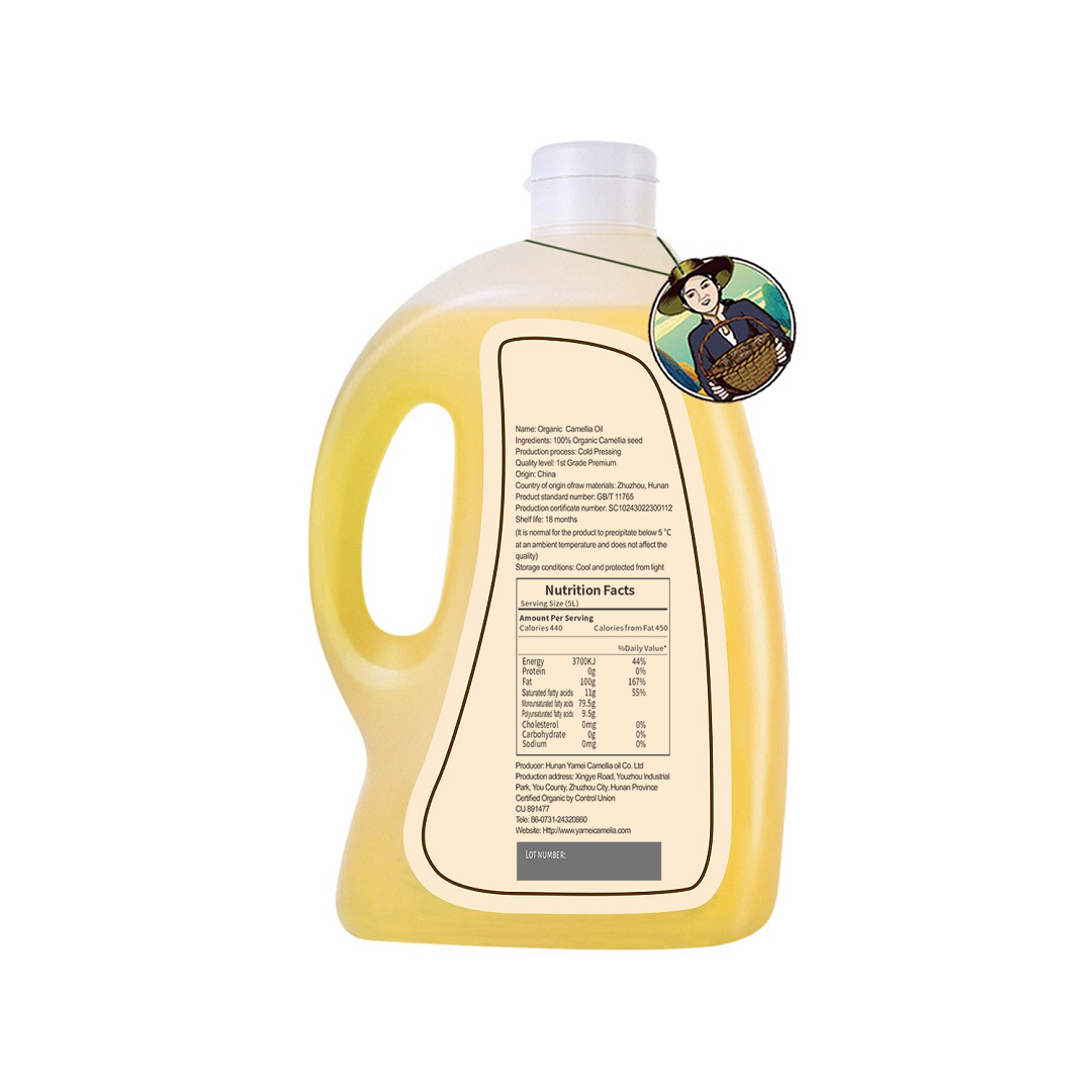 USDA Organic certified camellia oil cooking oil 5L