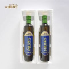 Hot sale cold pressed Golden seeds Pure flaxseed oil 500ml * 2