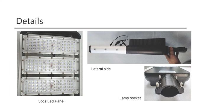 detalhes solares da lâmpada de rua