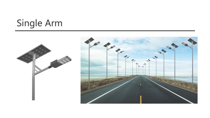 Luz de rua solar LED 100w com braço único