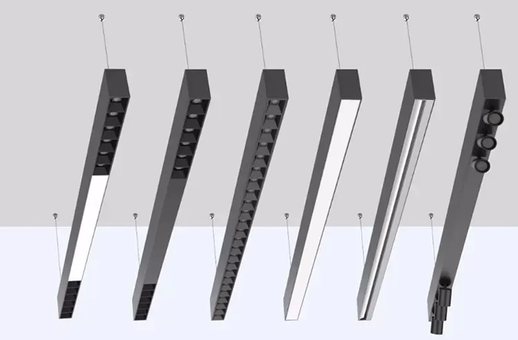 Seamless Stitching 40W Modern Design Ceiling Pendant LED Linear Light Fixtures