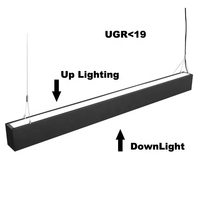 80W Indoor Linkable Ceiling Pendant Led Linear Lighting For Home / Office / Studio / Hospital / Shopping Mall Lighting