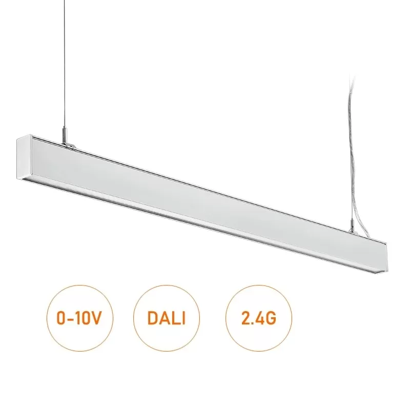 80W Indoor Linkable Ceiling Pendant Led Linear Lighting For Home / Office / Studio / Hospital / Shopping Mall Lighting