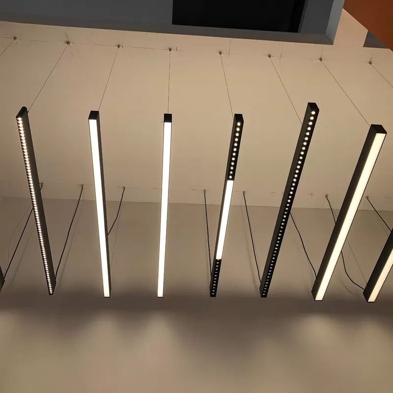 White Black Aluminum LED Linear Light Diffuser , LED Linear Pendant Light , linear LED Light 4ft 8ft DALI