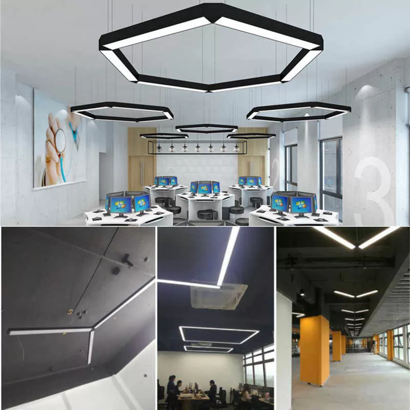 Aluminum 15W 20W 36W Suspended Office LED Linear Pendant Light