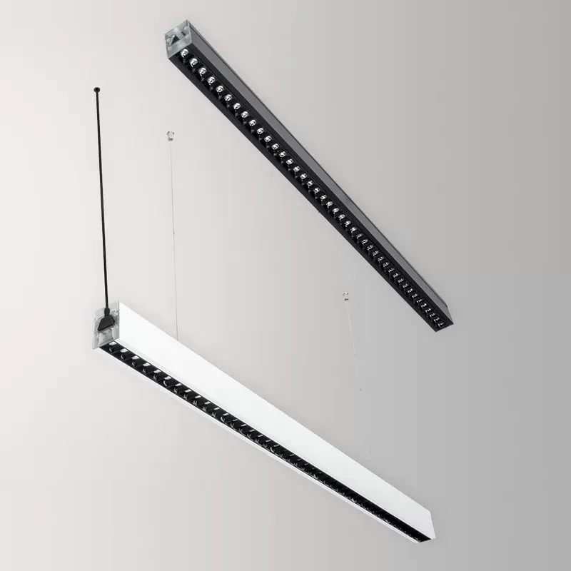 Seamless Connection Aluminium Led Linear Pendant Lighting Available In Suspended And Surface Mount