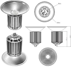 60w 80w 100w 120w 150w 200w 250w 300w Factory Warehouse Industrial LED High Bay Light