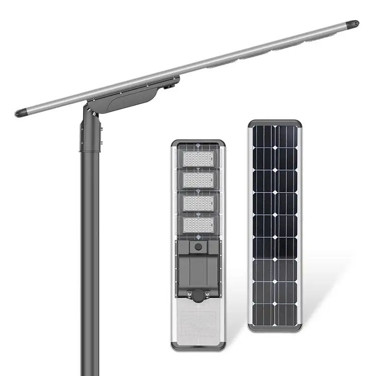 Lâmpada de rua solar 40w 60w 80w 100w 120w integrada à prova d'água