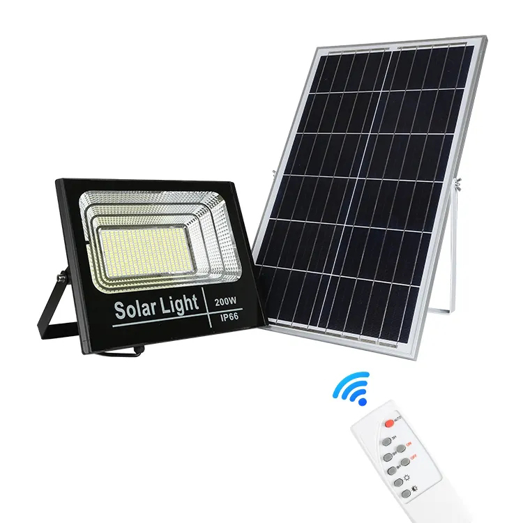 Projecteur solaire extérieur à LED solaire 25W 40W 60W 100W 200W avec télécommande