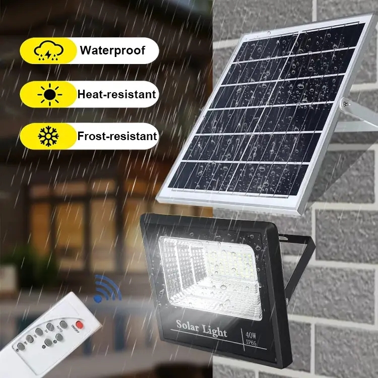 Remote Control Waterproof Floodlights 25W 40W 60W 100W 200W Led Outdoor Solar Flood Light