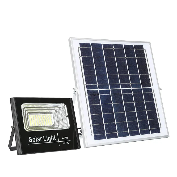 Solarbetriebenes 25 W 40 W 60 W 100 W 200 W Solar-LED-Flutlicht für den Außenbereich mit Fernbedienung