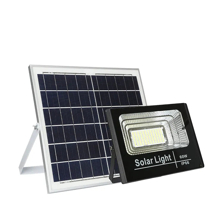 Holofote LED solar ao ar livre 25W 40W 60W 100W 200W com controle remoto