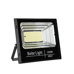 Proyector solar 50w 100w 200w Iluminación impermeable Luces de inundación solares al aire libre
