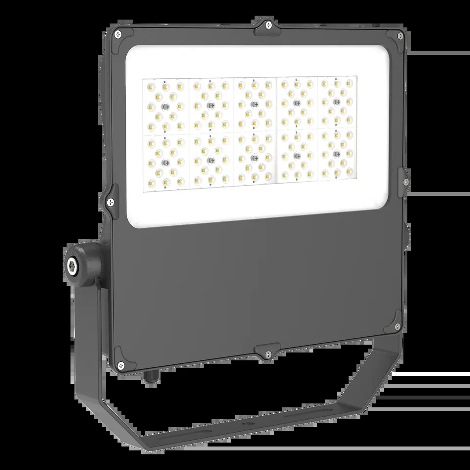 Iluminación exterior IP66 reflector led resistente al agua con lente 50w 100w 150w 200w 300w 400w luces de inundación LED para exteriores
