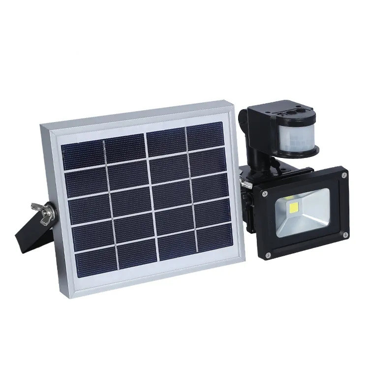 Ip65 Outdoor Security 10w 20w 30w 50w Solar Flood Lights With Motion Sensor