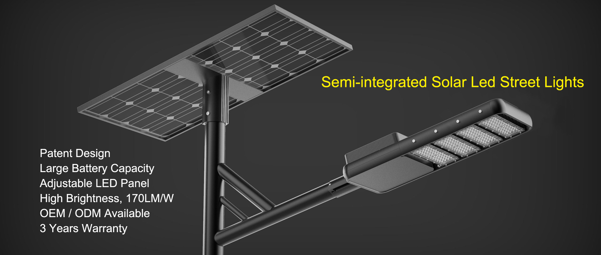 Solarbetriebene Straßenlaternen