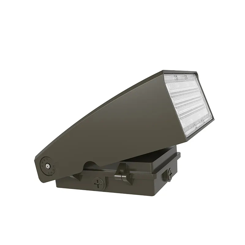 Corte total 20w 30w 40w 60w 80w 100w 120w com fotocélula luz de parede led giratória ao ar livre