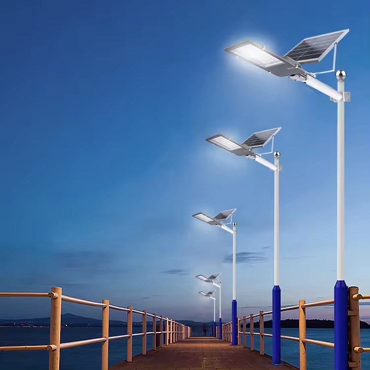Outdoor Pole Mounted Integrated Waterproof Solar Street Light 30w Built - In Lithium Battery