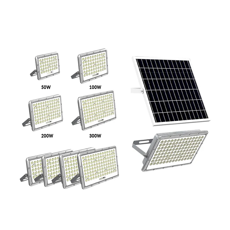 Outdoor Waterproof Remote Control 40w 60w 100w 200w Solar Powered Led Flood Light