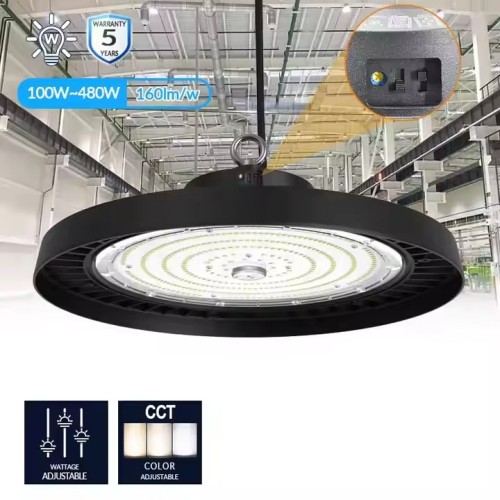 100w 150w 200w 300w 480w 5 Years Warranty IP65 Indoor Outdoor Warehouse Lamp UFO LED High Bay Light