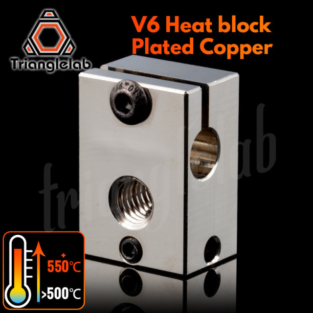 V6 Plated Copper Heat Block