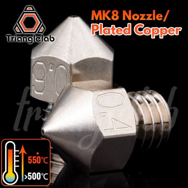 MK8 Plated Copper Nozzle