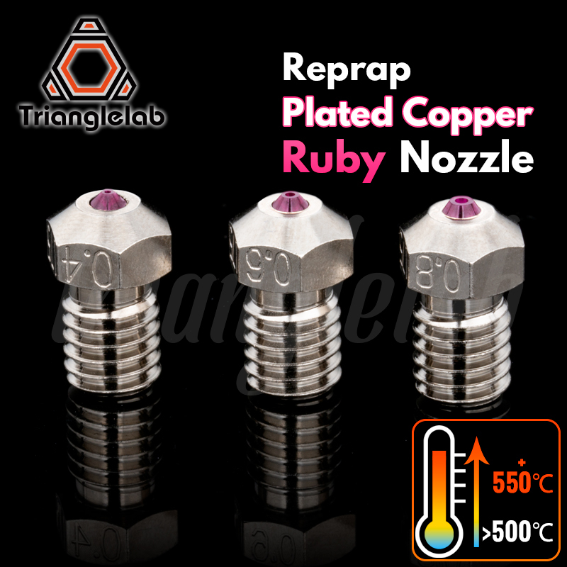 T-V6 Plated Copper Ruby Nozzle
