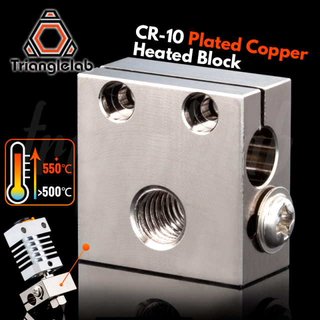CR10 Plated Copper Heat Block