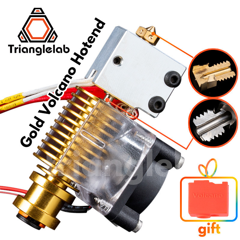 V6 Gold Heatsink Volcano Hotend