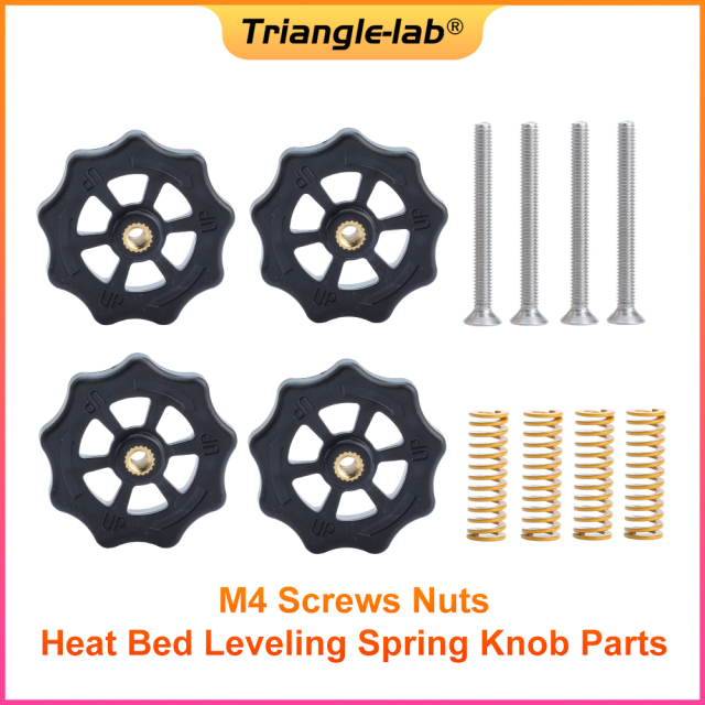 M4 Screws Nuts Heat Bed Leveling Spring Knob Parts