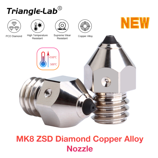 MK8 ZSD Diamond Plated Copper Nozzle