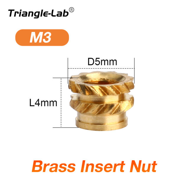 Trianglelab Hot-Melt Insert Nuts M2.5 M3 M4 M5 M6 Brass Nuts