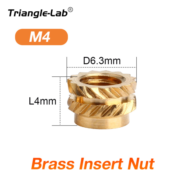 Trianglelab Hot-Melt Insert Nuts M2.5 M3 M4 M5 M6 Brass Nuts