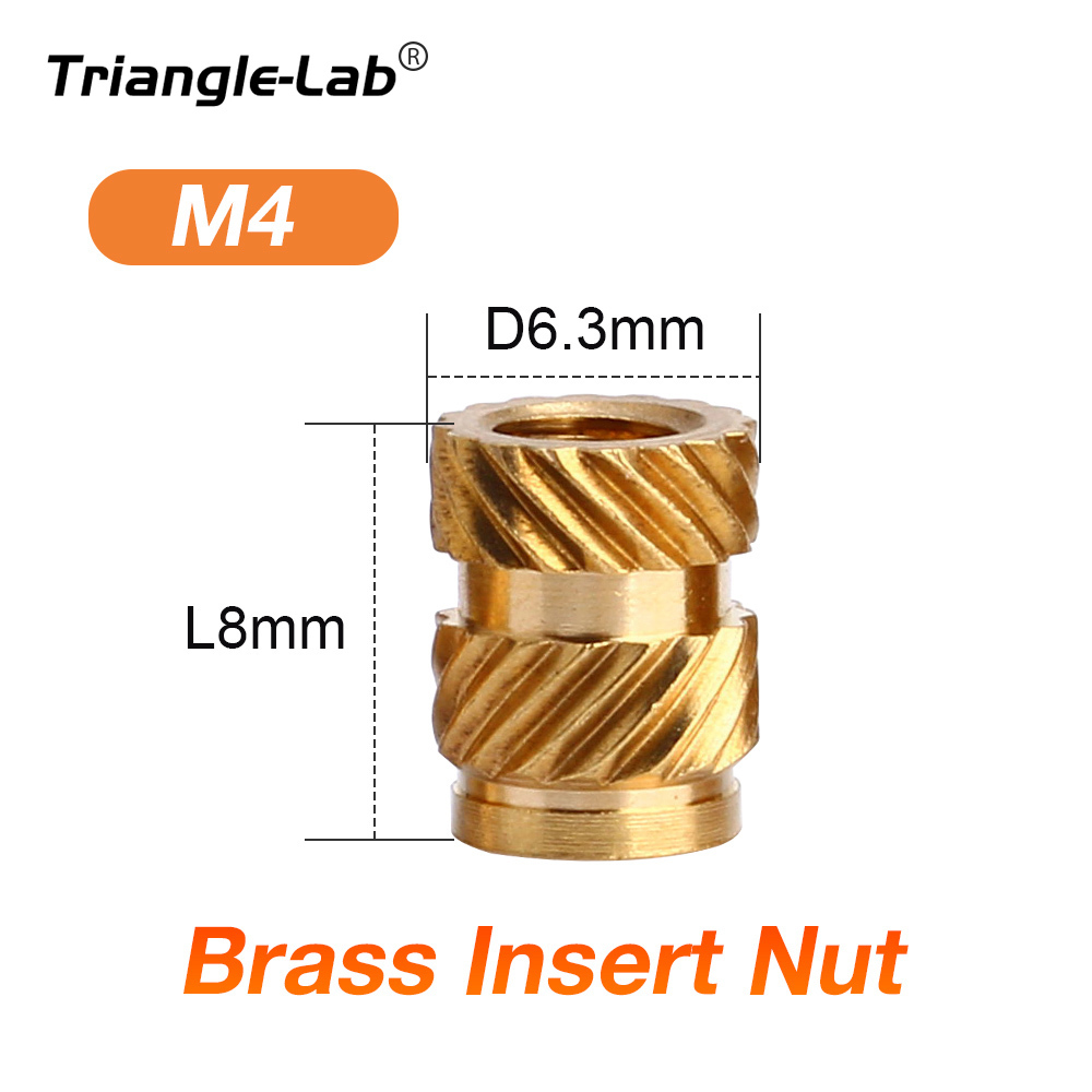 Trianglelab Hot-Melt Insert Nuts M2.5 M3 M4 M5 M6 Brass Nuts