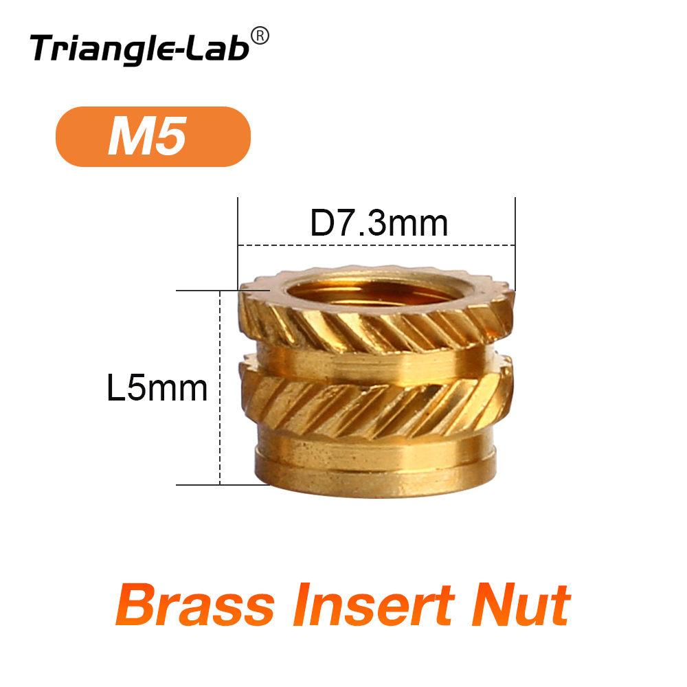 Trianglelab Hot-Melt Insert Nuts M2.5 M3 M4 M5 M6 Brass Nuts