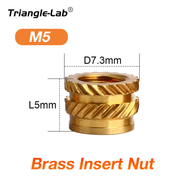 Trianglelab Hot-Melt Insert Nuts M2.5 M3 M4 M5 M6 Brass Nuts