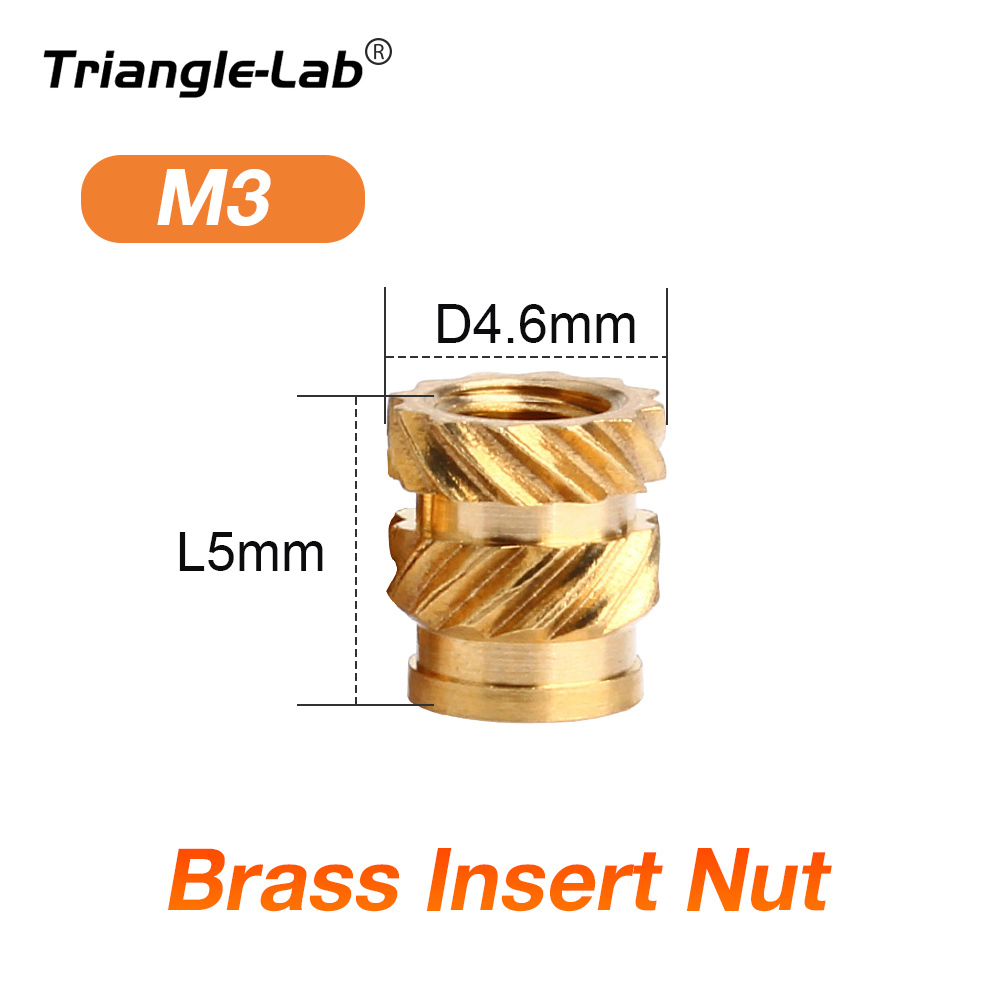 Trianglelab Hot-Melt Insert Nuts M2.5 M3 M4 M5 M6 Brass Nuts