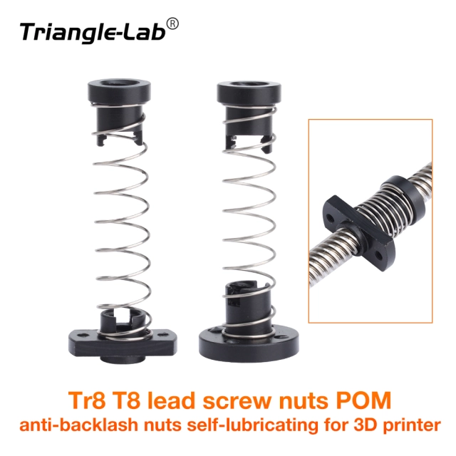 Trianglelab Tr8 T8 lead screw nuts POM anti-backlash nuts self-lubricating