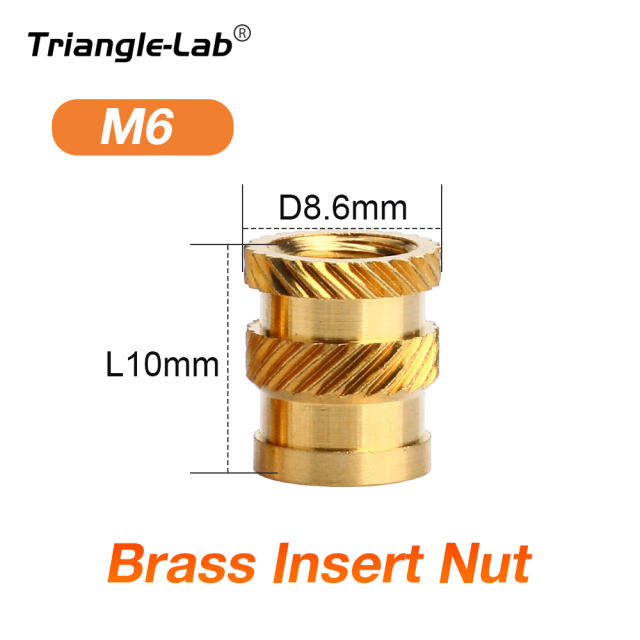Trianglelab Hot-Melt Insert Nuts M2.5 M3 M4 M5 M6 Brass Nuts