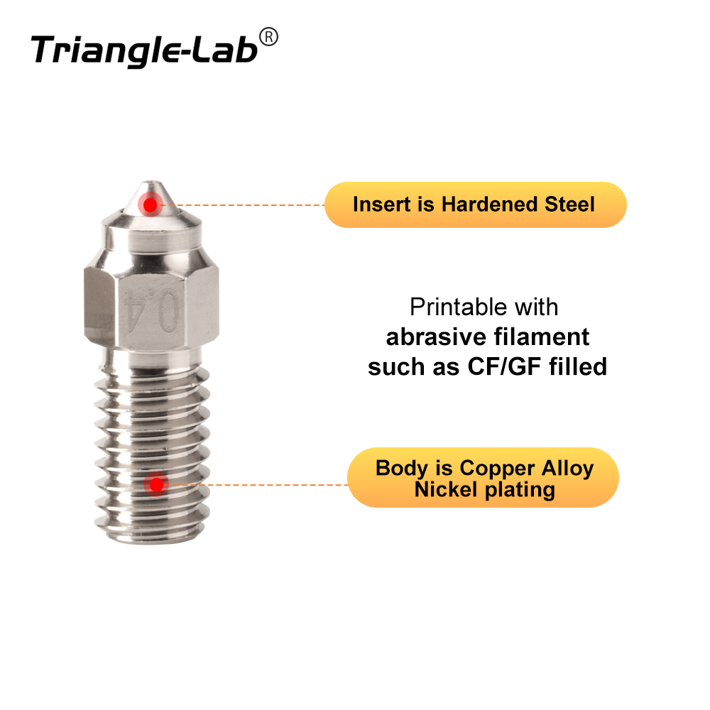 Trianglelab Bimetallic MY nozzle High Temperature and Wear Resistant Compatible with ELEGOO Neptune 4/Neptune 4 PRO