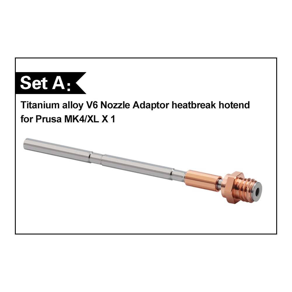 Titanium alloy V6 Nozzle Adaptorheatbreak hotend for Prusa MK4/XL