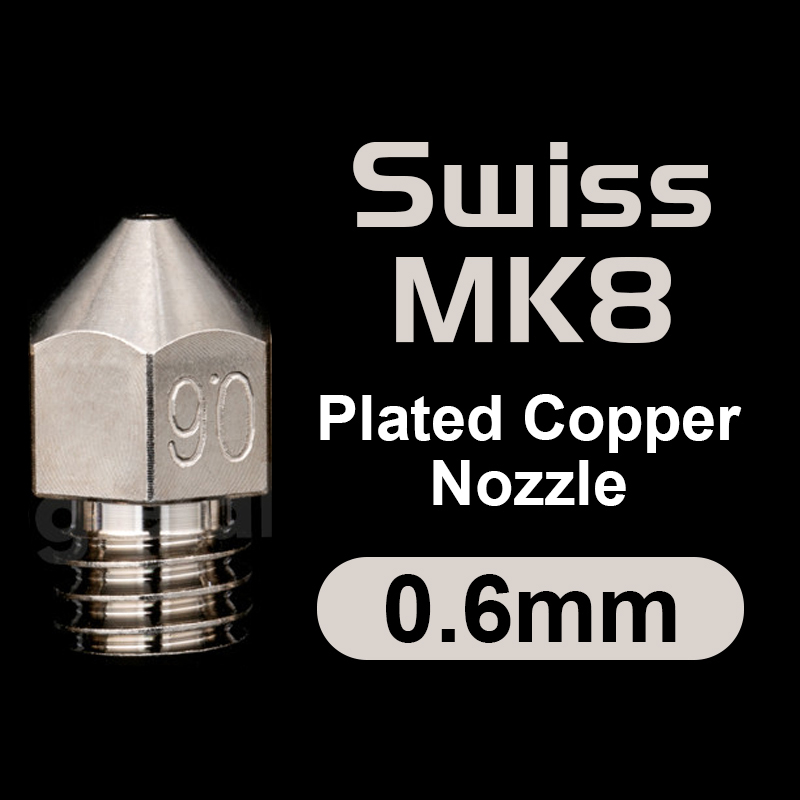 Swiss MK8 Plated Copper Nozzle