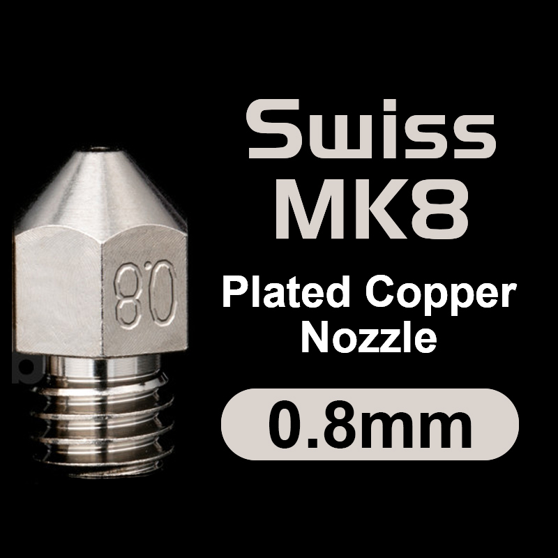 Swiss MK8 Plated Copper Nozzle