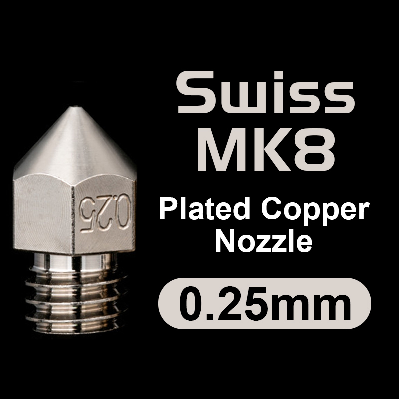 Swiss MK8 Plated Copper Nozzle