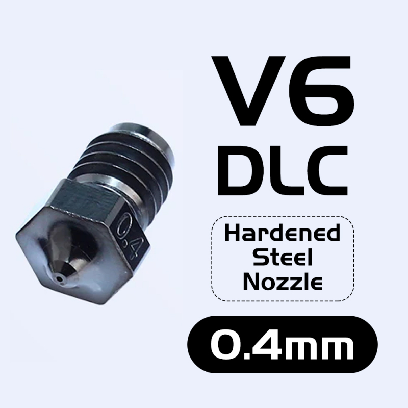 V6 DLC Hardened Steel Nozzle