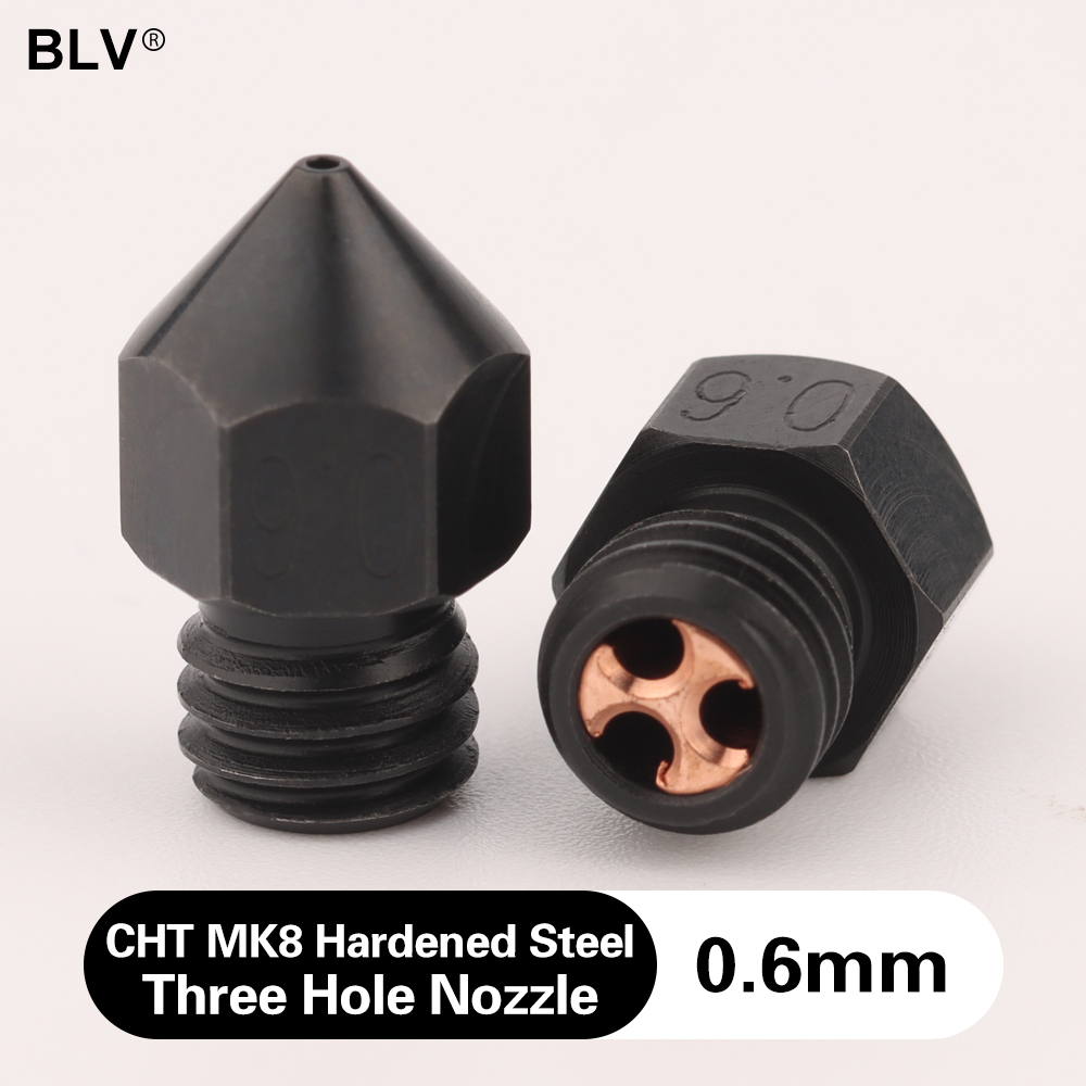 CHT MK8 Hardened Steel Three Hole Nozzle
